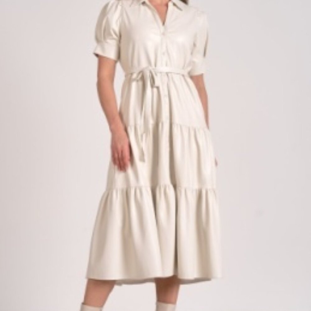 Elan cream midi dress